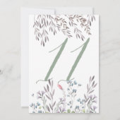 Een trouwtafel met wilde bloemen No. 11 dubbelzijd Kaart (Achterkant)
