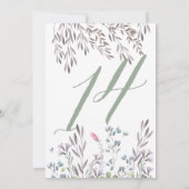 Een trouwtafel met wilde bloemen No. 14 dubbelzijd Kaart (Achterkant)