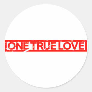 Eén True Love Stamp Ronde Sticker
