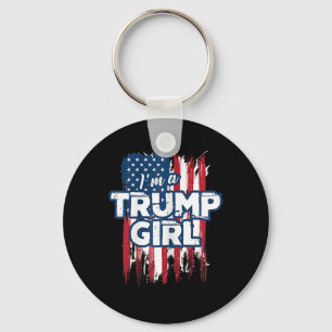 Een Trump Meisje Trump Pro President Donald Trump Sleutelhanger