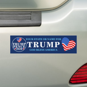 Een Trump Pence 2020 Hart Amerika God Bless Americ Bumpersticker