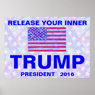 Een trump voor President 2016, uniek ontwerp voor  Poster