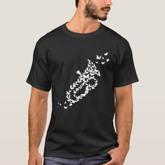 Een "Tuba Brass"-instrument met botervliegen T-shirt (Voorkant)