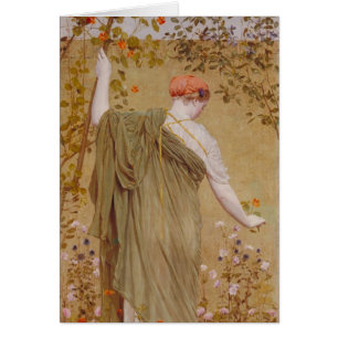 Een tuin door Albert Joseph Moore, vintage portret