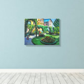 Een tuin, Gartenbild door August Macke, kunst Canvas Afdruk (Insitu (Houten vloer))