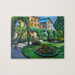 Een tuin, Gartenbild door August Macke, Vintage Ar Legpuzzel