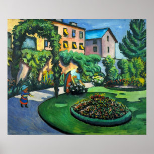 Een tuin, Gartenbild door August Macke, Vintage Ar Poster