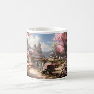 Een tuin in Waterverf stijl Koffiemok