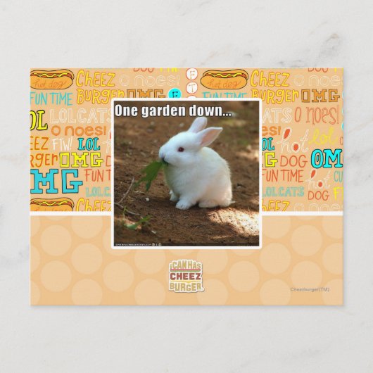 Een tuin naar beneden� briefkaart (Voorkant)