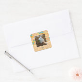 Een tuin naar beneden� vierkante sticker (Envelop)