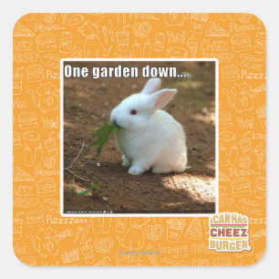 Een tuin naar beneden� vierkante sticker