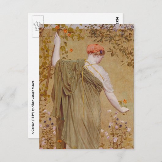 Een tuin van Albert Joseph Moore,  portret Briefkaart (Voorkant / Achterkant)
