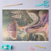 Een tuingala, vrouw met een parasol tissuepapier (Craft)