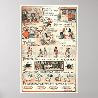 Een, twee, mijn schoenen sluiten poster