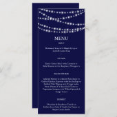 Een Twinkle Lights-menu (marine) Menu (Voorkant / Achterkant)