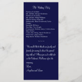 Een Twinkle Lights Wedding Program (marine) Programma (Achterkant)