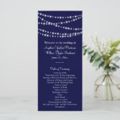 Een Twinkle Lights Wedding Program (marine) Programma (Staand voorkant)