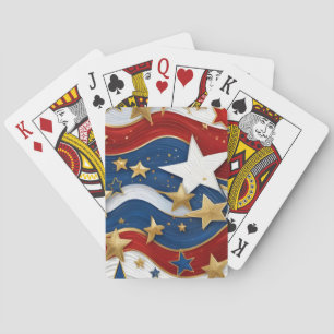 Een twist op de Amerikaanse vlag klassieke speelka Pokerkaarten