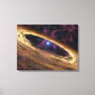 Een type dode ster genaamd een pulsar canvas afdruk