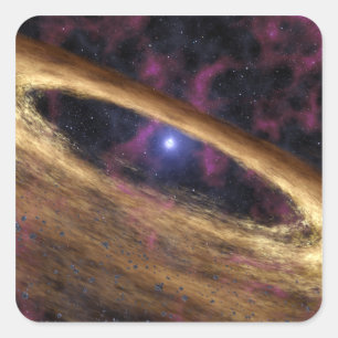 Een type dode ster genaamd een pulsar vierkante sticker