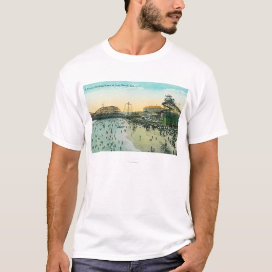 Een typische badcentrale bij de strand t-shirt (Voorkant)