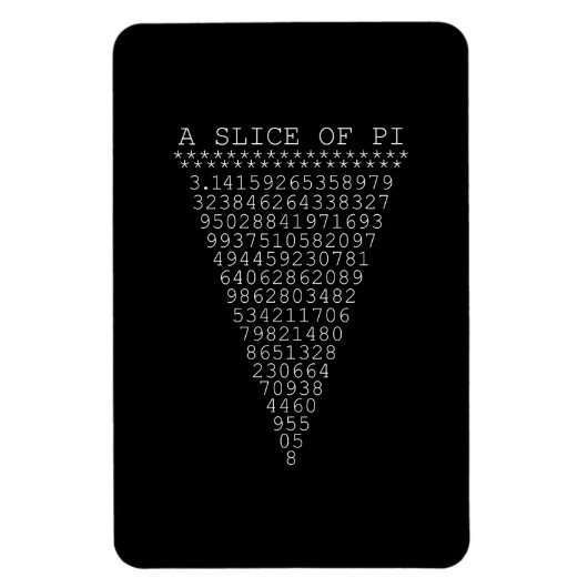Een Typografisch segment van Pi Magneet (Verticaal)