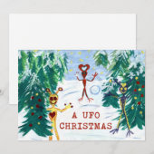 Een UFO-kerst Feestdagenkaart (Voorkant / Achterkant)