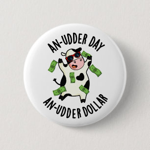 Een uierdag en een Koe van een uier Ronde Button 5,7 Cm