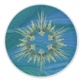 Een uitbarsting van veren keramische knop / pull (Voorkant)