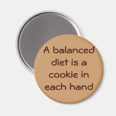 Een uitgebalanceerd dieet is een cookie in elke ha magneet (Voorkant / Achterkant)
