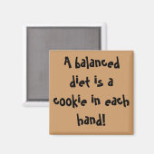 Een uitgebalanceerd dieet is een koekje in elke ha magneet (Voorkant / Achterkant)