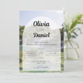 Een uitnodiging met de achtergrond van natuurlijk  (Staand voorkant)