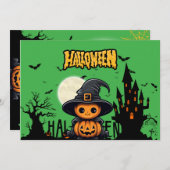 Een uitnodiging met Halloween-thema (Voorkant / Achterkant)