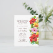 Een uitnodiging van de Chic Luau-partij (Staand voorkant)