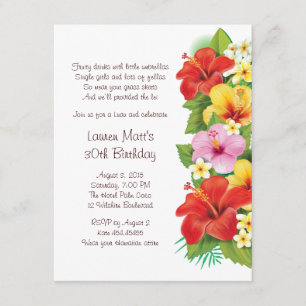 Een uitnodiging van de Chic Luau-partij