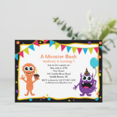 Een uitnodiging van een Monster Bash (Staand voorkant)
