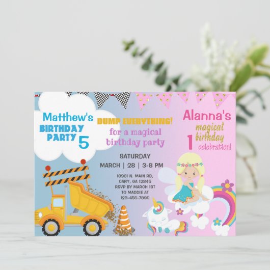 Een uitnodiging voor broers en zussen van vrachtwa (Staand voorkant)