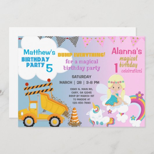 Een uitnodiging voor broers en zussen van vrachtwa (Voorkant / Achterkant)