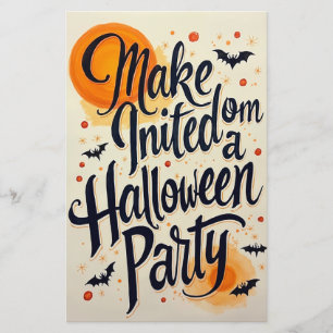 Een uitnodiging voor een Halloween feest