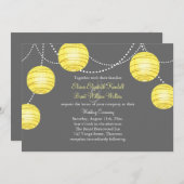 Een uitnodiging voor het huwelijk van Gele en Grij (Voorkant / Achterkant)