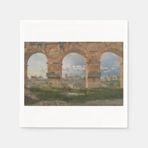 Een uitzicht door drie bogen van het Colosseum Servet