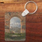 Een Uitzicht door drie bogen van het Colosseum Sleutelhanger (Achterkant)