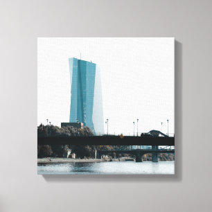 Een uitzicht Frankfurt Canvas Afdruk