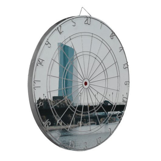 Een uitzicht Frankfurt Dartbord (Voorkant Links)