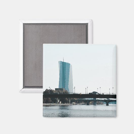 Een uitzicht Frankfurt Magneet (Voorkant / Achterkant)