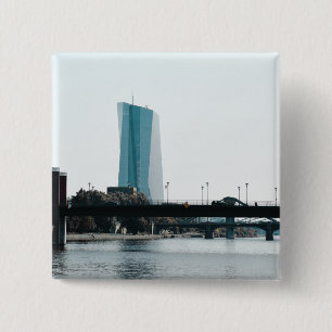 Een uitzicht Frankfurt Vierkante Button 5,1 Cm