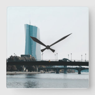 Een uitzicht Frankfurt Vierkante Klok