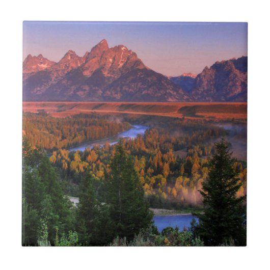 Een Uitzicht in de ochtend Tegeltje (Voorkant)