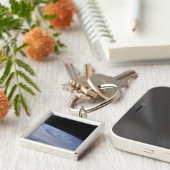 Een uitzicht met hoge schuine rand sleutelhanger (Zijkant)