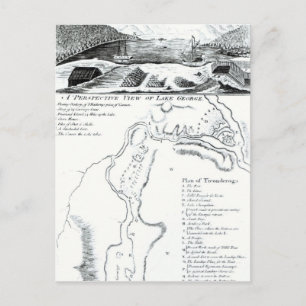 Een Uitzicht met perspectieven van het meer van Ge Briefkaart